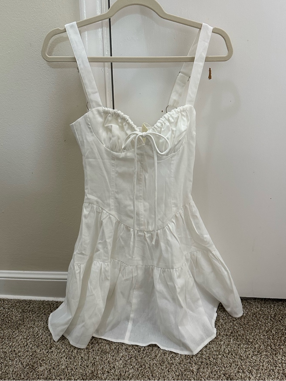 NWT Peppermayo White Tiered Corset Sundress “Lucie Linen” - Picture 3 of 9